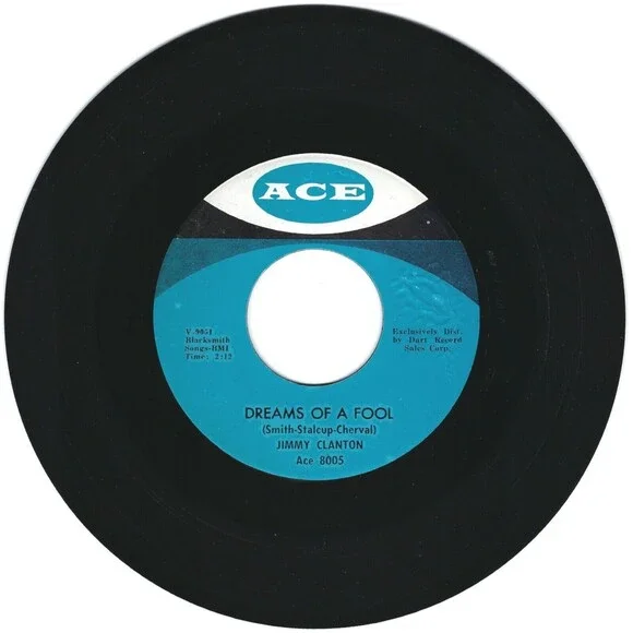 Jimmy Clanton 45 Dreams Of A Fool / Darkest Street In Town on Ace VG+ '62 Rock - Picture 1 of 2